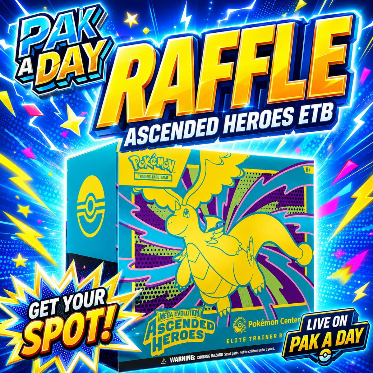 🎟️ Pokémon Center Ascended Heroes ETB Raffle – Limited Entry! – Pakaday